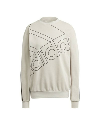 Damessweater zonder Capuchon Adidas Giant Logo Beige