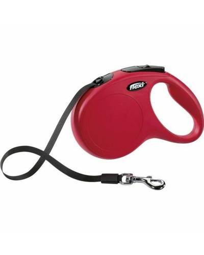 Flexi New Classic Red Dog Leash for Medium Breeds, Retractable 5m
