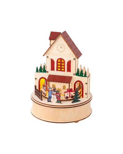 Kerstversiering Lumineo Huisje 15 x 20,3 cm MicroLED