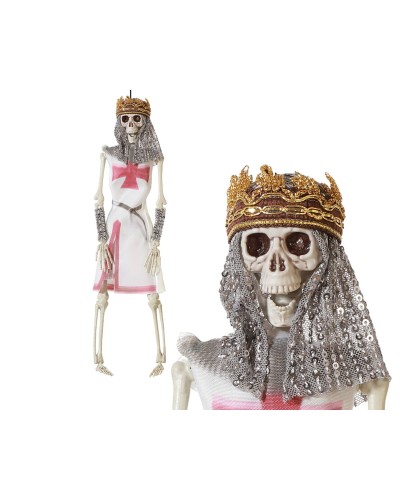 Halloween Decoraties Middeleeuwse Koning Skelet 40 cm