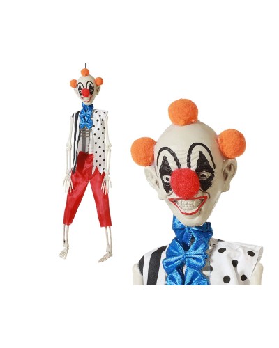 Decoración para Halloween Esqueleto Payaso 40 cm