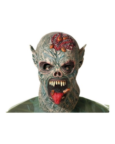 Maschera Halloween Mostro Grigio Orrore - Costume Party Spavento
