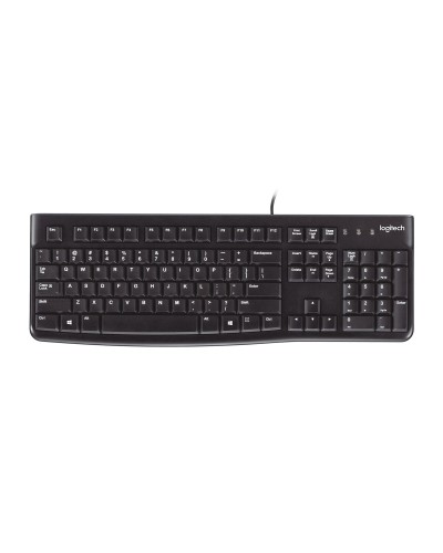 Qwerty Spanska Logitech K120 USB Svart Qwerty Spanska QWERTY