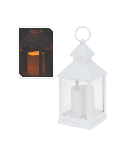 LED Candle Lantern White Metal | Elegant Ambient Lighting
