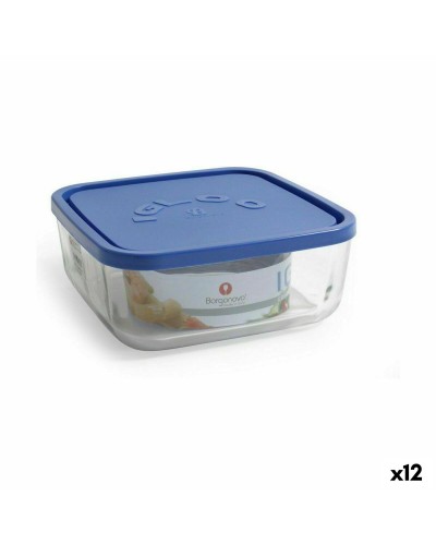 Borgonovo Square Lunch Box 1.8 L with Removable Container - Light Blue
