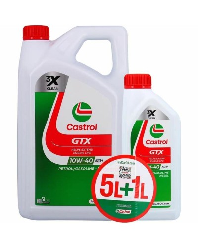 Castrol GTX 10W-40 Motoröl Auto 6 Liter - Motorschutz
