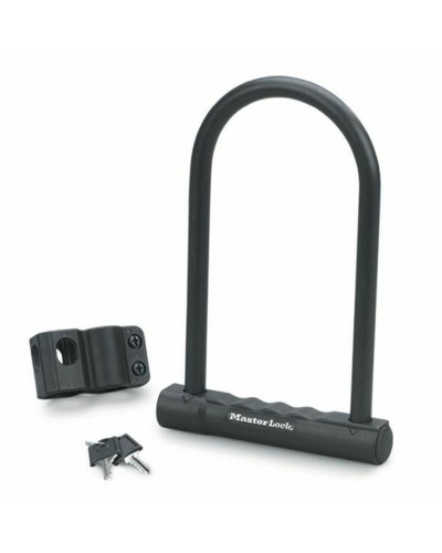 Master Lock Black Padlock with Key - Anti-theft Security
