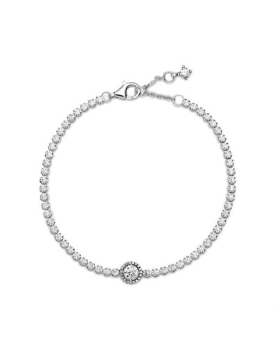Pandora Damen Armband Schlangenkette Silber 925 Kugelförmiger Verschluss Größe 18 cm
