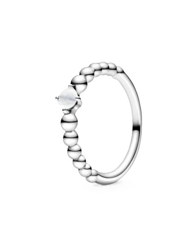 Pandora Anello Donna Pietra Bianca Misura 52 - Elegante Argento 925
