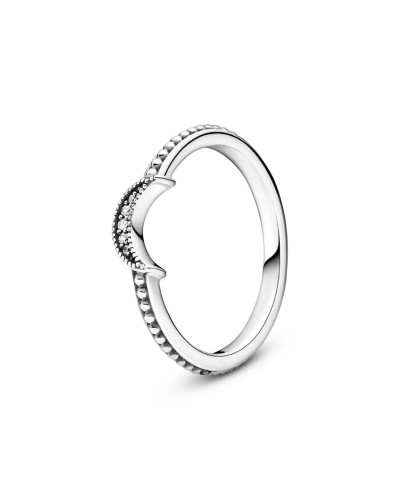 Pandora Halbmondring mit Kugeln Größe 48 - Sterlingsilber 925 - Geschenkidee
