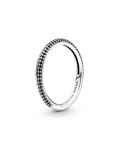 Pandora ME Anillo Mujer Pavé Negro Talla 50 - Anillo Moderno & Glamuroso
