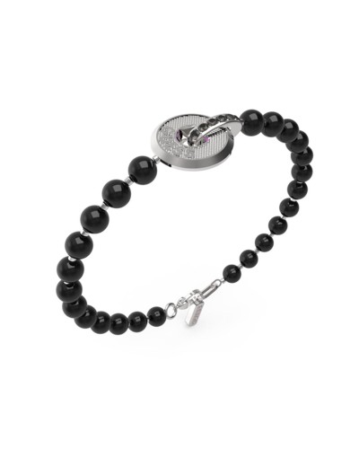 Guess Brazalete de Mujer JUMB04060JWSTBKS Plata y Negro - Joya de Moda
