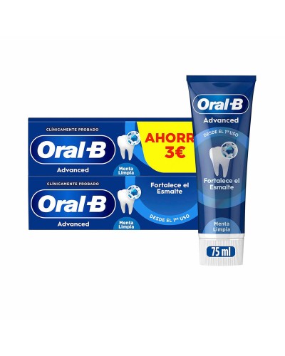 Pasta de Dientes Fuerza Esmalte Oral-B ADVANCED 75 ml 2 Unidades