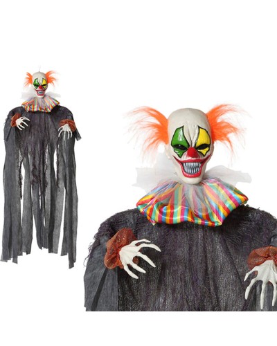Hanging Clown Halloween 120cm: Realistic Horror Decoration
