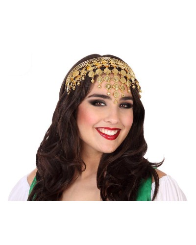 Golden Arabian Diadem - Belly Dance Costume Accessory, Theme Parties
