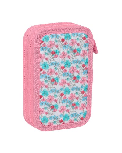 Astuccio Doppio Moos Flores Multicolore 12.5 x 19.5 x 4 cm 28 Pezzi