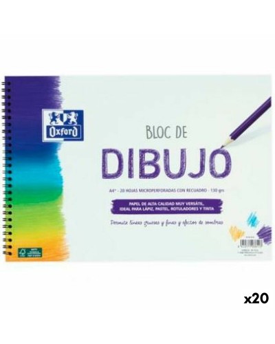 Drawing Pad Oxford White A4+ 20 Sheets (20 Units)