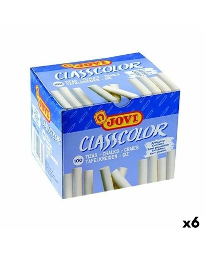 Krijtjes Jovi CLASSCOLOR Wit 80 mm Ø 9 mm 100 Onderdelen (6 Stuks)