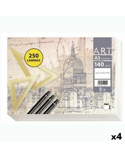Tekenpapier Pacsa ART Wit A3 250 Lakens (4 Stuks)