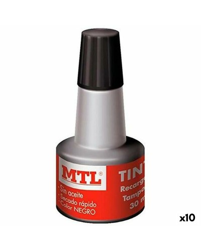 Tinta de recarga MTL Negro 30 ml (10 Unidades)