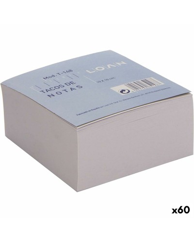 Bloc de Notes Blanc 500 Volets 10 x 10 cm (60 Unités)