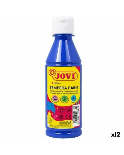 Témpera Jovi Azul oscuro 250 ml (12 Unidades)