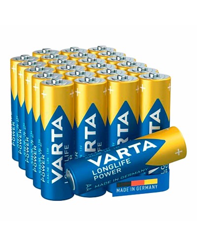 Batteries Varta alkalina longlife power aa - lr06 1,5 V AA LR06 (24 Pièces) (24 Unités)