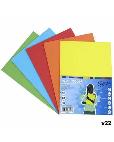 Papel para Imprimir Fabrisa Multicolor A4 100 Hojas (22 Unidades)