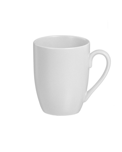 Tazas Caison de 350 ml, Juego de 6 en Porcelana Blanco Mate para Bebidas Frías y Calientes.
