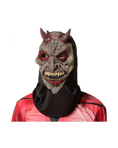 Máscara de Halloween Demonio Marrón Realista - Disfraz de Fiesta de Terror
