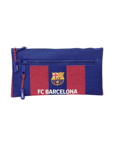 FC Barcelona Toiletry Bag 24/25: Garnet Red Navy Blue - 22x11x1cm
