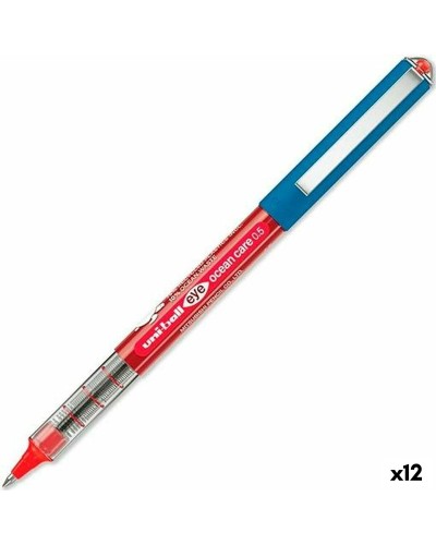 Boligrafo de tinta líquida Uni-Ball ROLLERBALL EYE OCEAN CARE 0,5 mm Rood (12 Stuks)