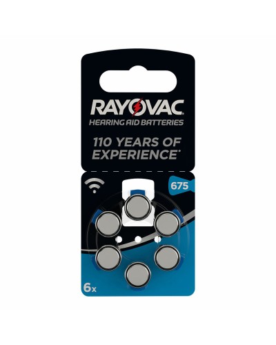 Rayovac Hörgerätebatterien ZA675 Lithium 1.4V (6 Stück) - Lange Lebensdauer
