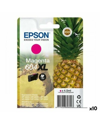 Original Bläckpatron Epson XP-2200 WF-2910DWF 604XL Magenta (10 antal)