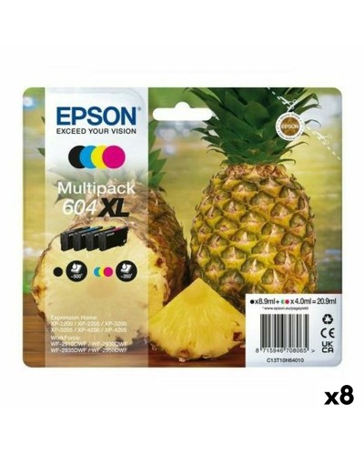 Originele inkt cartridge Epson XP-2200 WF-2910DWF 604XL Zwart/Cyaan/Magenta/Geel (8 Stuks)