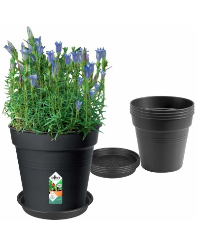 Vaso Elho Nero Plastica Rotondo