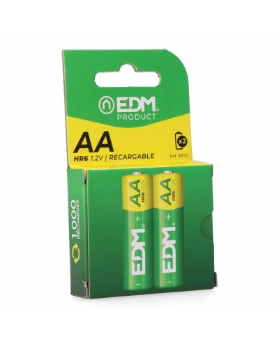 Oplaadbare Batterijen EDM 38721 eco-series aa - hr6 2600 ma 2600 mAh 1,2 V AA Oplaadbare Batterijen (2 Stuks)