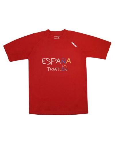 Joluvi Math - T-shirt Technique Homme Rouge - Respirant Manches Courtes
