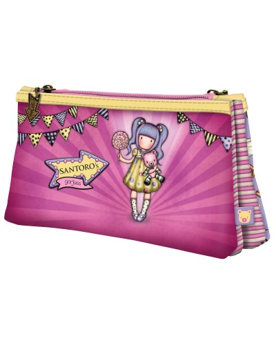 Trousse Fourre-Tout Double Gorjuss First prize Lila (21.5 x 11,5 x 5 cm)
