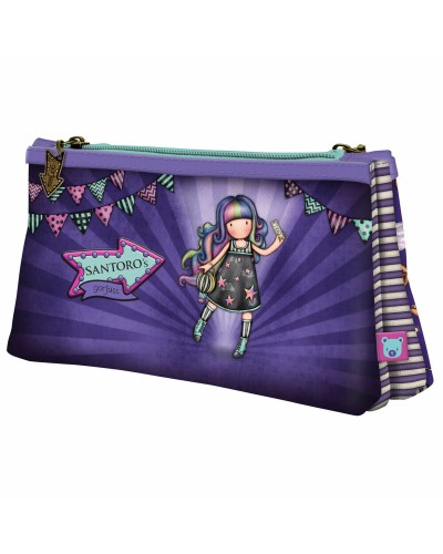 Portatodo Doble Gorjuss Up and away Morado (21.5 x 11,5 x 5 cm)