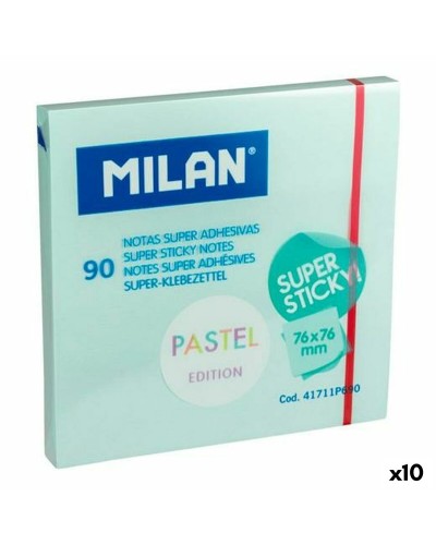 Zelfklevende briefjes Milan Pastelblauw 76 x 76 mm (10 Stuks)