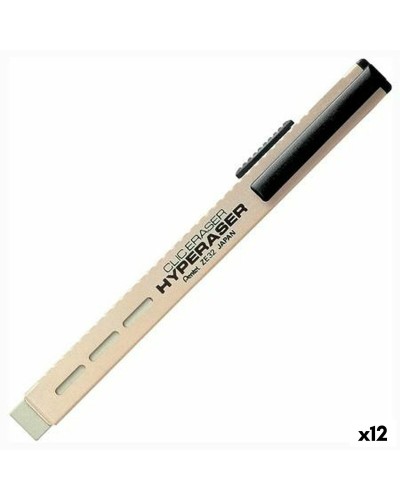 Portagomas Pentel HYPERASER Plateado (12 Unidades)