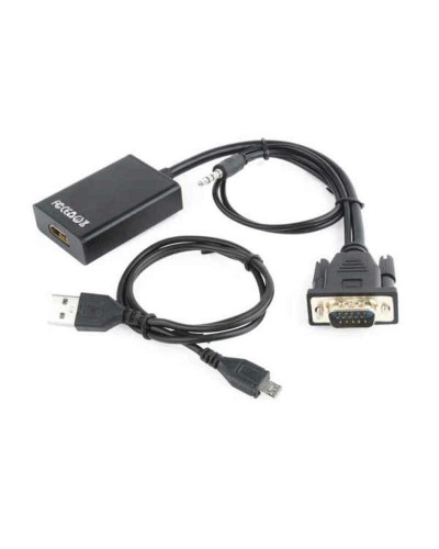 VGA till HDMI med Audio Adapter GEMBIRD A-VGA-HDMI-01 Svart