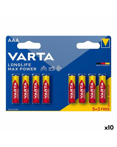 Batterier Varta longlife max power aaa - lr03 1,5 V AAA (8 Delar) (10 antal)