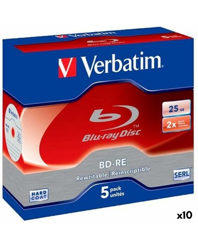 Blu-ray BD-RE Verbatim 25 GB 6x 5 Delar (10 antal)