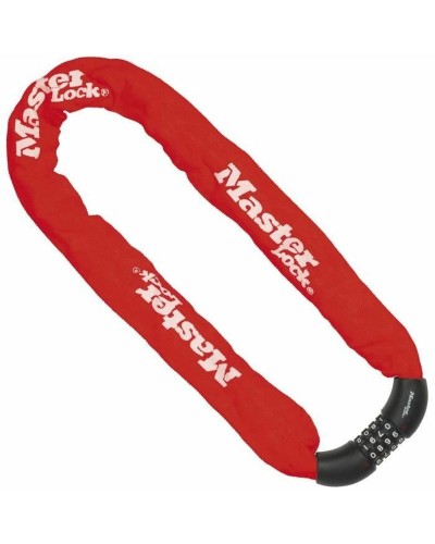 Master Lock Candado con Llave Rojo - Antirrobo Seguridad
