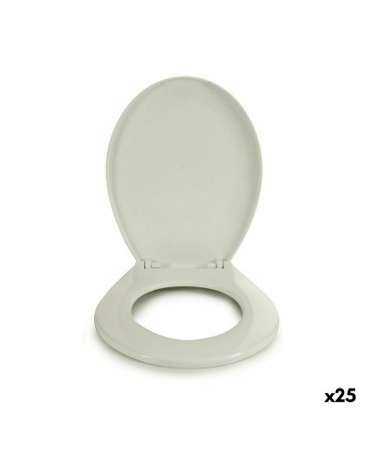 Tapa de WC de Plástico Blanco | Dimensiones: 34,5 x 43 x 5 cm | Paquete de 25
