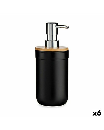 Tvåldispenser Svart Bambu polypropen 350 ml (6 antal)