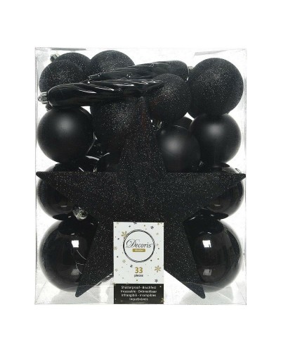 Decoris Multicolored Christmas Balls (33 Pieces) - Create a Festive Atmosphere
