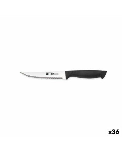 Quttin Black Wellenschliffmesser 11 cm | Ideal für Brot- und Gemüseschnitt
